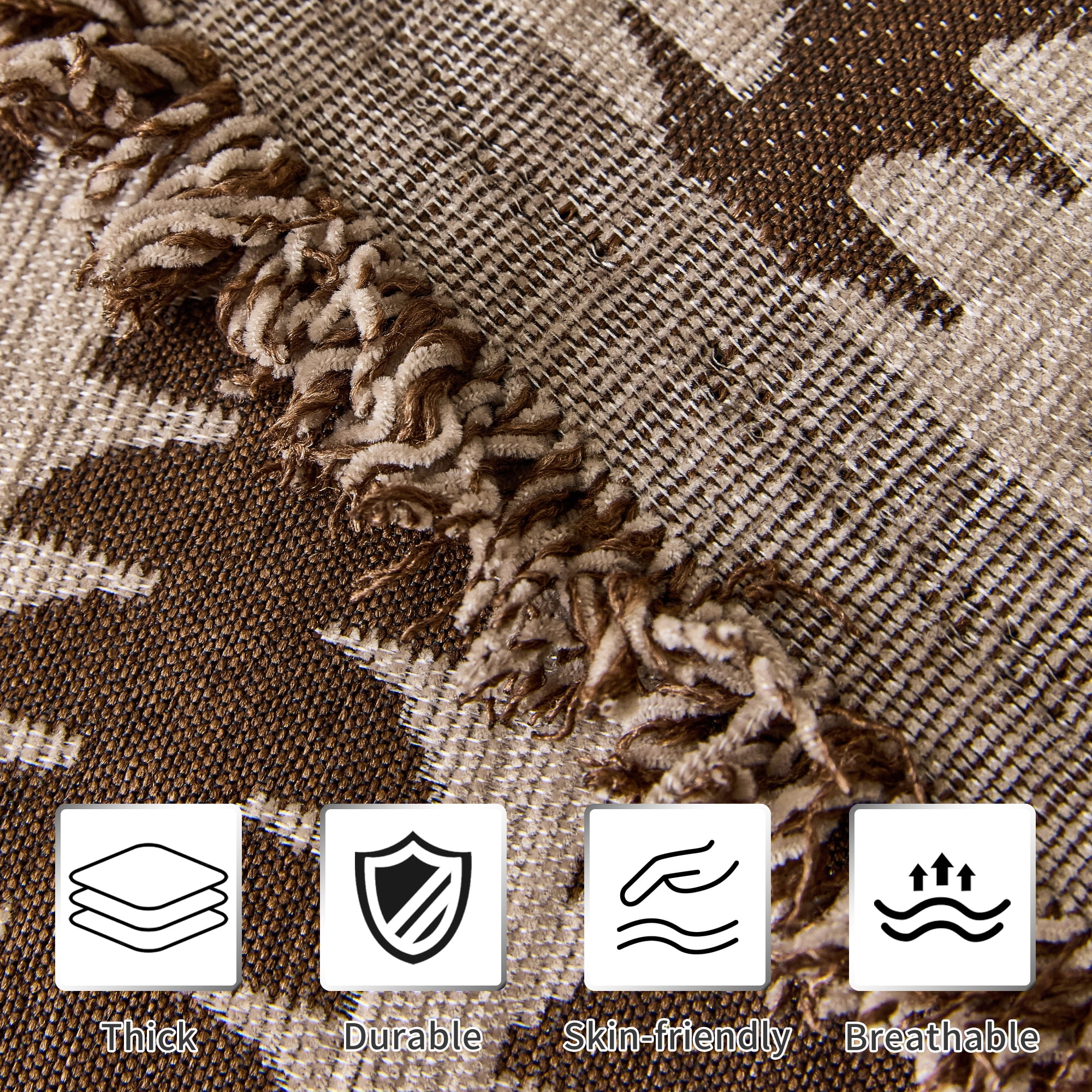 Smuge Sofa Cover, Couch Cover Protector Slipcover L Shape 3 Cushion Sofa Towel Sectional Throws Sofa Covers for Dogs Cats Home Decor(71"x 150", Light Coffee)