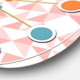 thumbnail image 3 of Designart 'Abstract Geometric Pattern, Patchwork Quilting Mid-Century Modern Wall Clock, 3 of 4