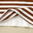 thumbnail image 4 of JTieacloth Hoodie and Pants Sets Baby Boys Outfits Sets 2 Piece Striped Shirt And Solid Shorts Casual Summer Clothes For Infants Toddlers 0 3 Years Comfortable Playwear,Sizes 0-6 Months(Brown), 4 of 5