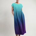 thumbnail image 2 of Robes pour Femmes Été Décontractées Amples Robe d'Été Sans Manches Plage Longue Ample Caftan Robe Maxi avec Poches, 2 of 5