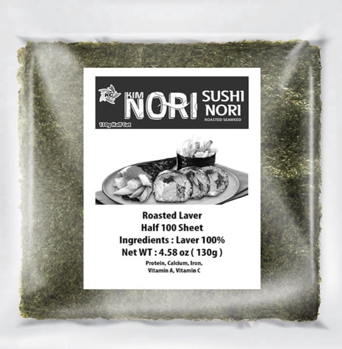 Kimnori Organic Sushi Nori, 100 Full Sheets for Gimbap & Sushi