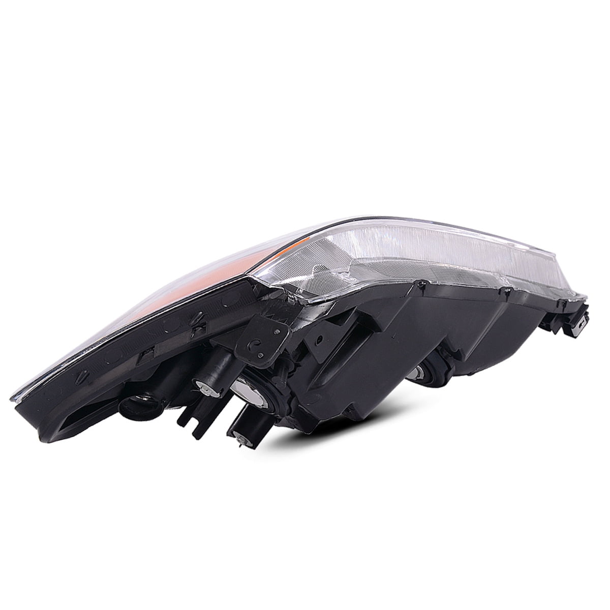 RVNI Chrome Housing Headlights Amber Signal for 2003-2007 Honda Accord LH+RH Headlamp