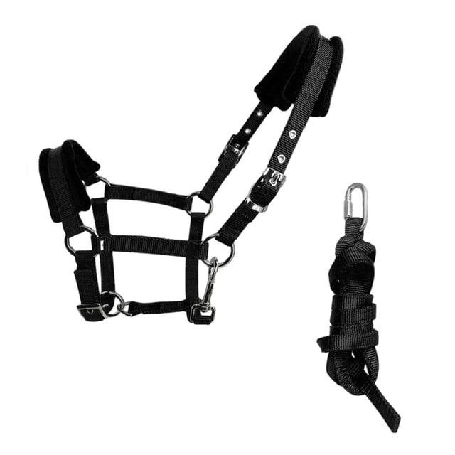 Brida de caballo Rienda Halter Headstall de alta densidad Ajustable Guía de caballo se describe kusrkot Riendas de caballo