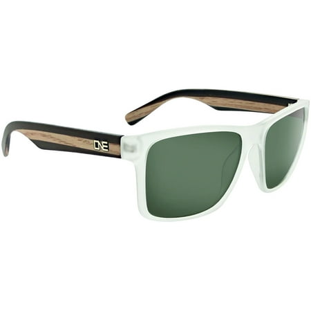 ONE Bankroll Polarized Sunglasses: Matte Crystal/Wood with Polarized Smoke Lens