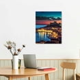 thumbnail image 2 of Nawypu  Canvas Print Wall Art Set Pastel Neon Sunset Ocean Sea Dubrovnik Croatia Nature Cityscape Photography Realism Landscape Colorful for Living Room, Bedroom, Office, 2 of 4