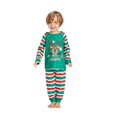 thumbnail image 3 of Conjunto de pijamas familiares a juego para Navidad, con estampado de letras, para padre, madre e hijo, con top de ciervo y pantalones a rayas, pijama y pelele para bebé, 3 of 4
