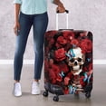 thumbnail image 4 of HELLHERO Skull and Butterfly Pattern Suitcase Cover for Friends, Polyester Spandex Wear Resistant Anti Aging Travel Accessories All Size, 4 of 7