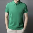 thumbnail image 2 of HCNTES Men's Knit Shirts Short Sleeve Polo Shirt Fashion Casual Summer Beach Shirts（Z03-Mint Green,4XL), 2 of 7