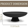 thumbnail image 6 of Large Decorative Bowl, Modern Resin Pedestal Bowl for Home Decor, Stylish Fruit Bowl for Kitchen Counter, Chic Key Holder for Entry Table, Matte Black, 6 of 12