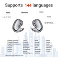 thumbnail image 6 of UTXQFD Language Translator Earbuds Real Time, 2025 New Open Ear Wireless Headphones Language Translation for Android iOS, 144 Languages Play Music Bluetooth for Travel Business Learning, 6 of 6