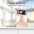 thumbnail image 2 of Allytechgroup Galaxy Z Flip 4 Case, Stylish Plating Slim Fit Cover Hinge Protection Shockproof Anti-Scratch Bumper Rugged Phone Case for Samsung Galaxy Z Flip 4 5G, Rosegold, 2 of 7