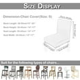 thumbnail image 2 of Skksst Stretch Bar Stool Slipcover Pub Counter Spandex Short Back Chair Seat Protector, 4pcs, 2 of 7