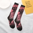 thumbnail image 5 of Balery Graphic Seal On Stripes Printed Novelty Socks Men's Women's Crew Socks Sports Socks Knee High Socks Cotton Socks Quirky and Cool Socks, 5 of 9