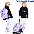 thumbnail image 2 of J World Girls Sunrise 18" Rolling Backpack for School and Travel, Night Bloom, 2 of 7
