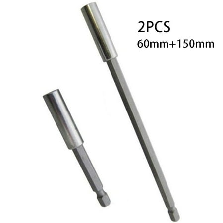 

2pcs Extension Quick Change Screwdriver Bit Holders 1/4 Hex Shank 60mm & 150mm