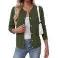 thumbnail image 2 of BTFBM Cardigan Sweaters for Wome Fall Clothes Long Sleeve Button Down Open Front Soft Knit Lightweight Sweater, 2 of 7