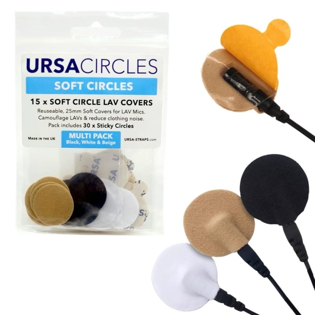 Cubiertas blandas URSA Soft Circles para micrófonos Lavalier, paquete múltiple