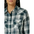 thumbnail image 3 of Wrangler® Women's Long Sleeve Western Snap Plaid Shirt, 3 of 4