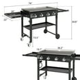 Portable Foldable 4Burner Flat Top Gas Griddle Cooking Station