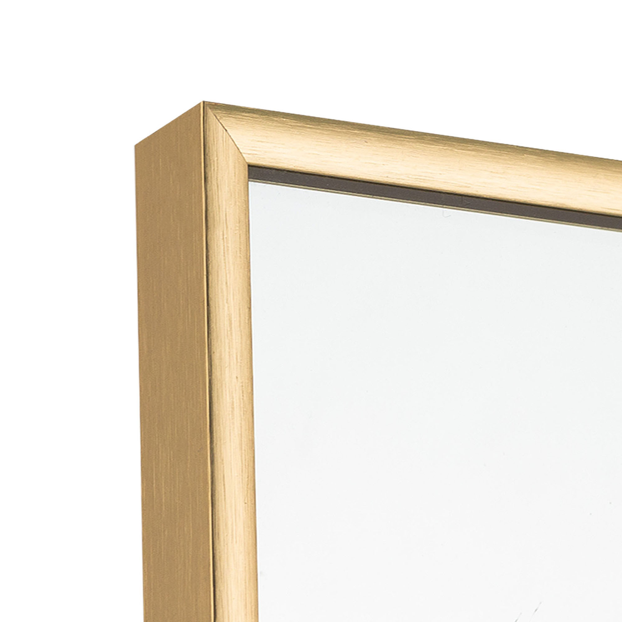 30 in x 70 in Rectangle Gold Modern Floor Mirror