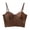 Brown, variant on Women's Gathering Navel Revealing Tight Suspender Bra Purple M