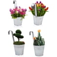 thumbnail image 3 of 4 Pcs Pots de Fleurs Suspendus en Métal Fer, 3 of 5