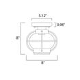 thumbnail image 2 of Maxim Portsmouth One Light 8-Inch Outdoor Flush Mount - Oil Rubbed Bronze - 30508CDOI, 2 of 2