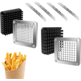 thumbnail image 1 of 2 - Pack Replacement Chopper Blades (1/4'' & 3/8'') with Pushers - For Veggie, Fruit & French Fry Cutters, Silver, 1 of 8