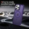 thumbnail image 6 of Allytechgroup iPhone 15 Pro Max Case Magnetic, Compatible with Magsafe Matte Back Cover Military Grade Shockproof Anti-Scratch Slim Fit Phone Case Cover for Apple iPhone 15 Pro Max, Purple, 6 of 9
