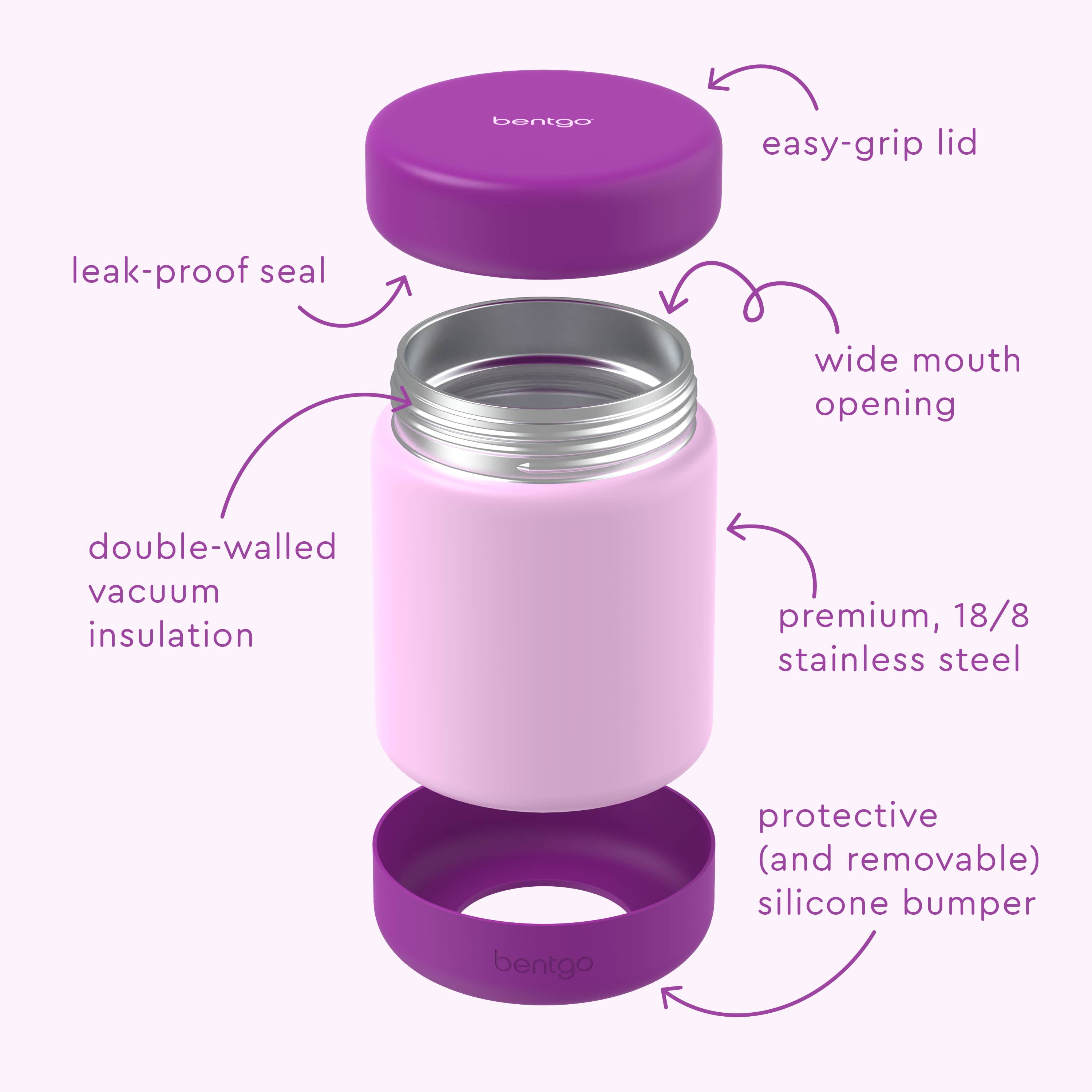 Bentgo Kids Stainless Steel Insulated Food Jar - Purple