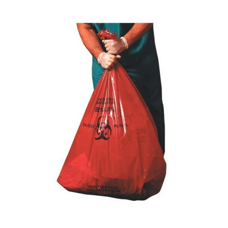 JAGUAR PLASTICS Health Care Low-Density Super Grade Liner 55-Gallon in Red