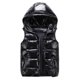 thumbnail image 1 of Sliktaa Chaqueta impermeable brillante unisex Chaleco ligero Negro S brillar Electrónica, 1 of 1