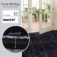thumbnail image 4 of ARICOEASY 5' x 7' Washable Area Rug, Vintage Boho Black Area Rug for Living Room Bedroom, Non-Slip Low Pile Stain Resistant Indoor Rug, 4 of 8
