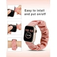 thumbnail image 2 of Wearlizer 4 Packs Compatible with Apple Watch Band Scrunchie Soft Cloth 38mm 40mm 41mm 42mm 45mm 46mm 49mm, Cute Printed Elastic Watch Bands Women for Apple iWatch Ultra 2/Ultra/10/9/8/7/SE/6/5/4/3, 2 of 7