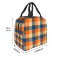 thumbnail image 3 of Balery Warm Orange Plaid Bolsa de Almuerzo Aislada – Caja de Almuerzo con Papel de Aluminio Grueso, Mantiene la Comida Fresca por 4 Horas, 3 of 8
