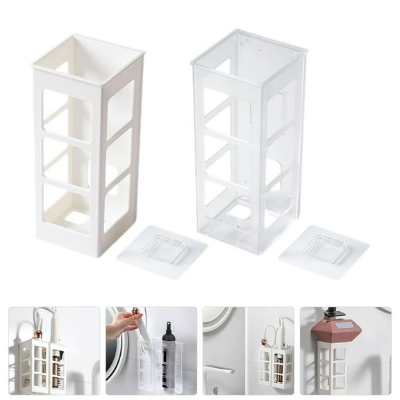 NIYANGLE Hair Tools Organizer Hair Tool Wall Mounted Organizer Plastic 2Pcs