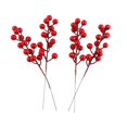 thumbnail image 2 of Paquete de 200 Tallos de Bayas Rojas de Navidad Artificiales de 8 Pulgadas para Adornos de árboles de Navidad, Guirnalda de Navidad DIY, Decoración de Vacaciones Y Hogar, 2 of 5