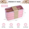 thumbnail image 2 of Bento Box para adultos: 3 contenedores apilables, ideal para el trabajo y para llevar, 2 of 6