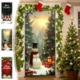 thumbnail image 7 of KeirineCC Merry Christmas Door Cover Snowman Winter Door Cover For Holiday Decoration 35 X 71 Inches Snowman Banner Photo Background Door Decoration Home Party Decoration Supplies,#A, 7 of 7
