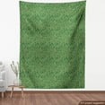 thumbnail image 4 of Ambesonne Abstract Green Fabric by the Yard Upholstery, Futuristic Grid Line, 3 Yards, Hunter Green Pale Green, 4 of 5