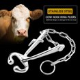 thumbnail image 5 of Stainless Steel Cow Nose Pliers Cow Cattle Bull Nose Lead with Chain Pulling Tool for Farm Ranch Veterinary, 5 of 5