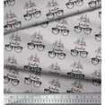 thumbnail image 2 of Soimoi Gray Poly Georgette Fabric I Love London Text Print Fabric by the Yard 42 Inch Wide, 2 of 5