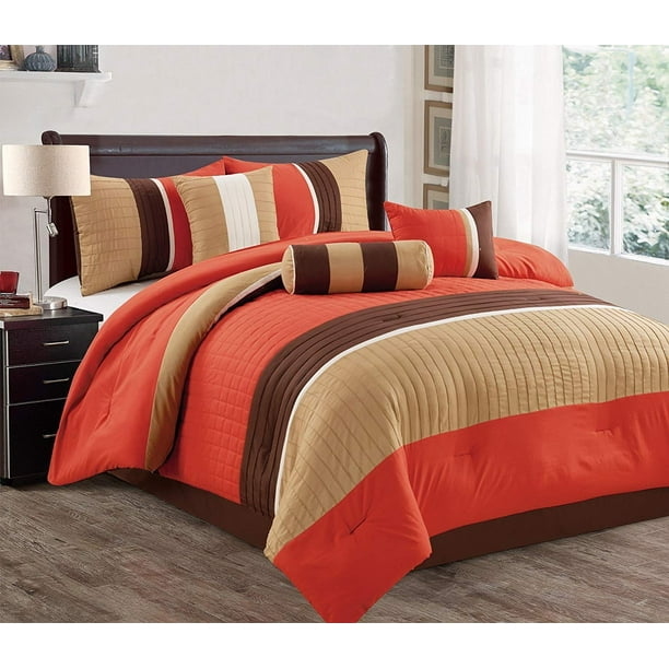 HGMart Bedding Comforter Set Bed In A Bag 7 Piece Luxury Microfiber
