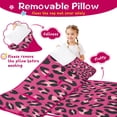 thumbnail image 3 of Pink and Black Of Leopard Print Toddler Nap Mats for Kids Preschool,Sleeping Mat Bag or Kids,Toddler Sleeping Bag,Toddler Nap Mat or Daycare, 3 of 6
