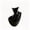 Black, variant on Modern Abstract Printed Vase, Irregular Shaped Textured Flower Vase, Decorative Centerpiece for Home Office, 3.94 in, White