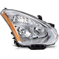 thumbnail image 2 of cciyu Headlight Assembly For Nissan For Rogue 2008-2013 For Nissan For Rogue Select 2014-2015 Chrome Housing Amber Reflector Clear Lens Driver & Passenger Side Headlamps, 2 of 5