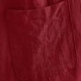 thumbnail image 6 of REORIAFEE Women's Fashion Overalls Square Collar Sleeveless Romper Solid Color Suspenders Dress Romper for Women Cotton Linen Double Pocket Bib Jumpsuit Loose Suspender Jumpsuit Wine XL, 6 of 6