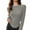 Light Gray, variant on Sweaters for Womens Slim Fit Crewneck Long Sleeve Shirts Fall Fashion Base Layer Pullover Ribbed Thermal Underwear Tops(Dark Gray, L)