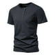 thumbnail image 1 of Camisas Elvqul para Hombre Gris Oscuro Playa Algodón Manga Corta sin Estampado Cuello Redondo, 1 of 9
