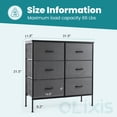 thumbnail image 4 of CONCETTA 6 Fabric Drawers, Dresser for Bedroom Chest of Dresser TV Stand for Living Room, Nightstand for Bed, Gray, 4 of 8